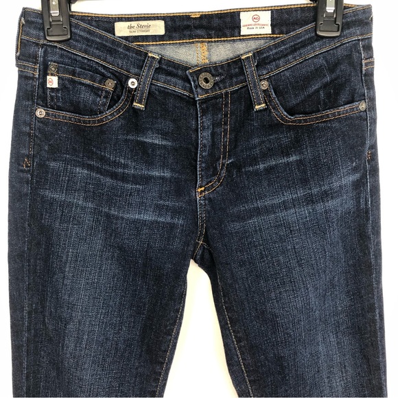 AG Adriano Goldschmied The Stevie Slim Straight Jeans Size 27R - Picture 3 of 10